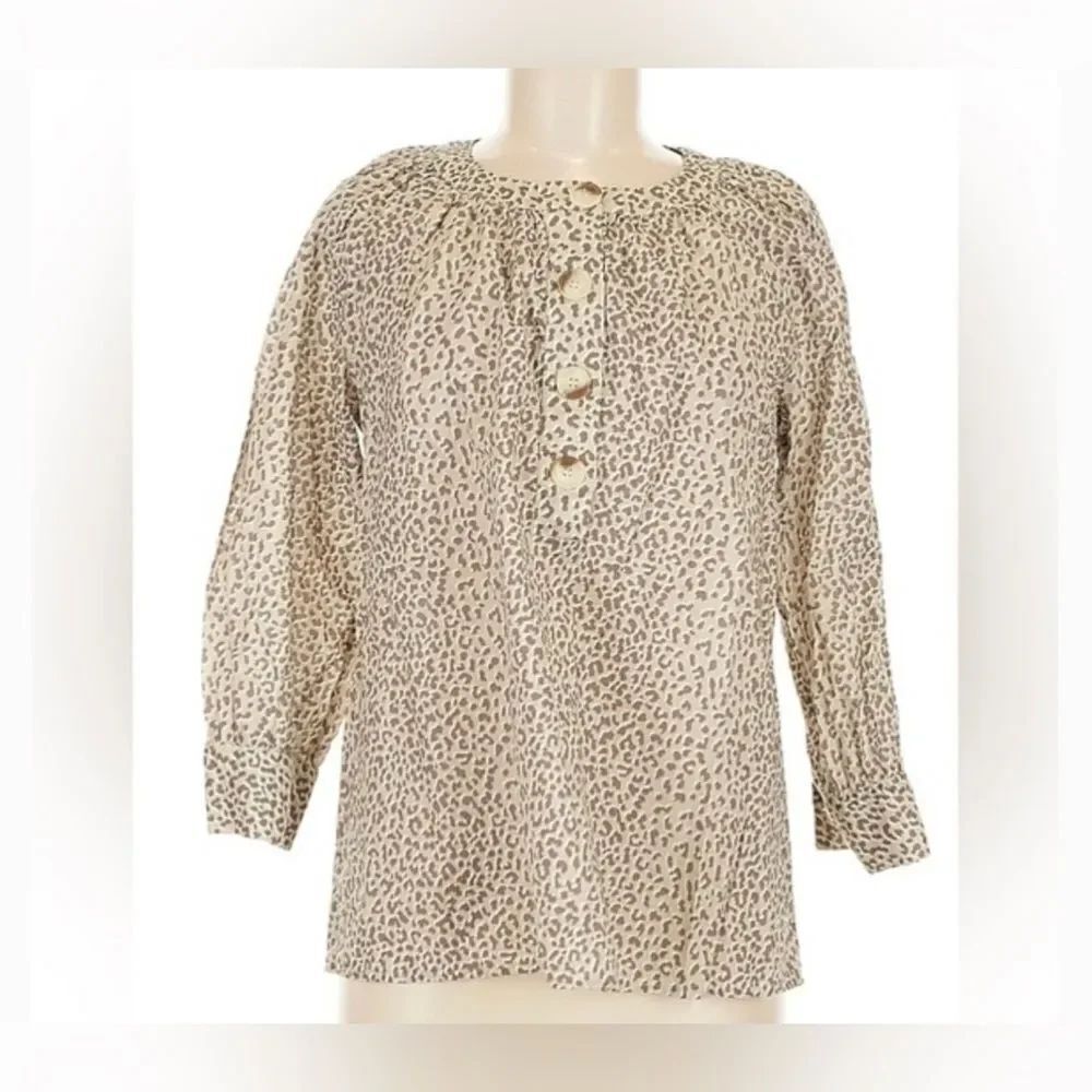 TUCKERNUCK Leopard Print Women's Top; Size Small